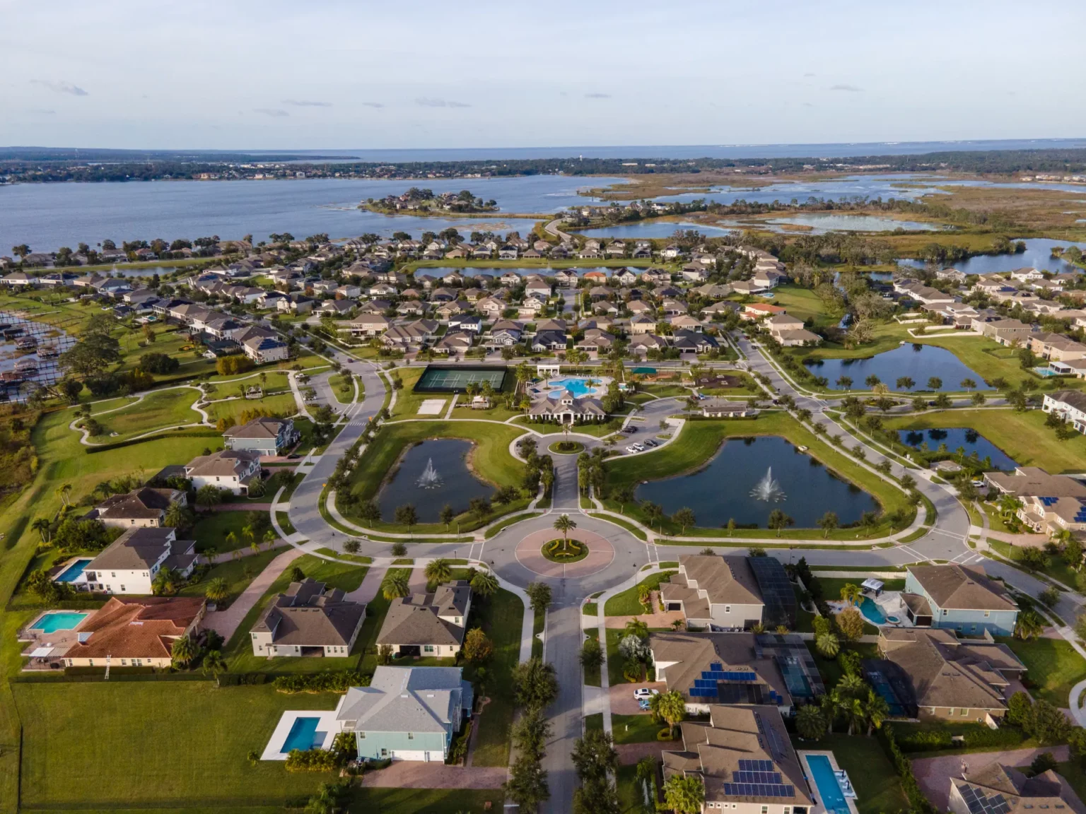 Aerial view of Hickory Hammock at Johns Lake in Winter Garden, Florida