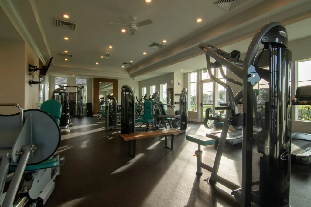 Strength training machines in the Hickory Hammock gym